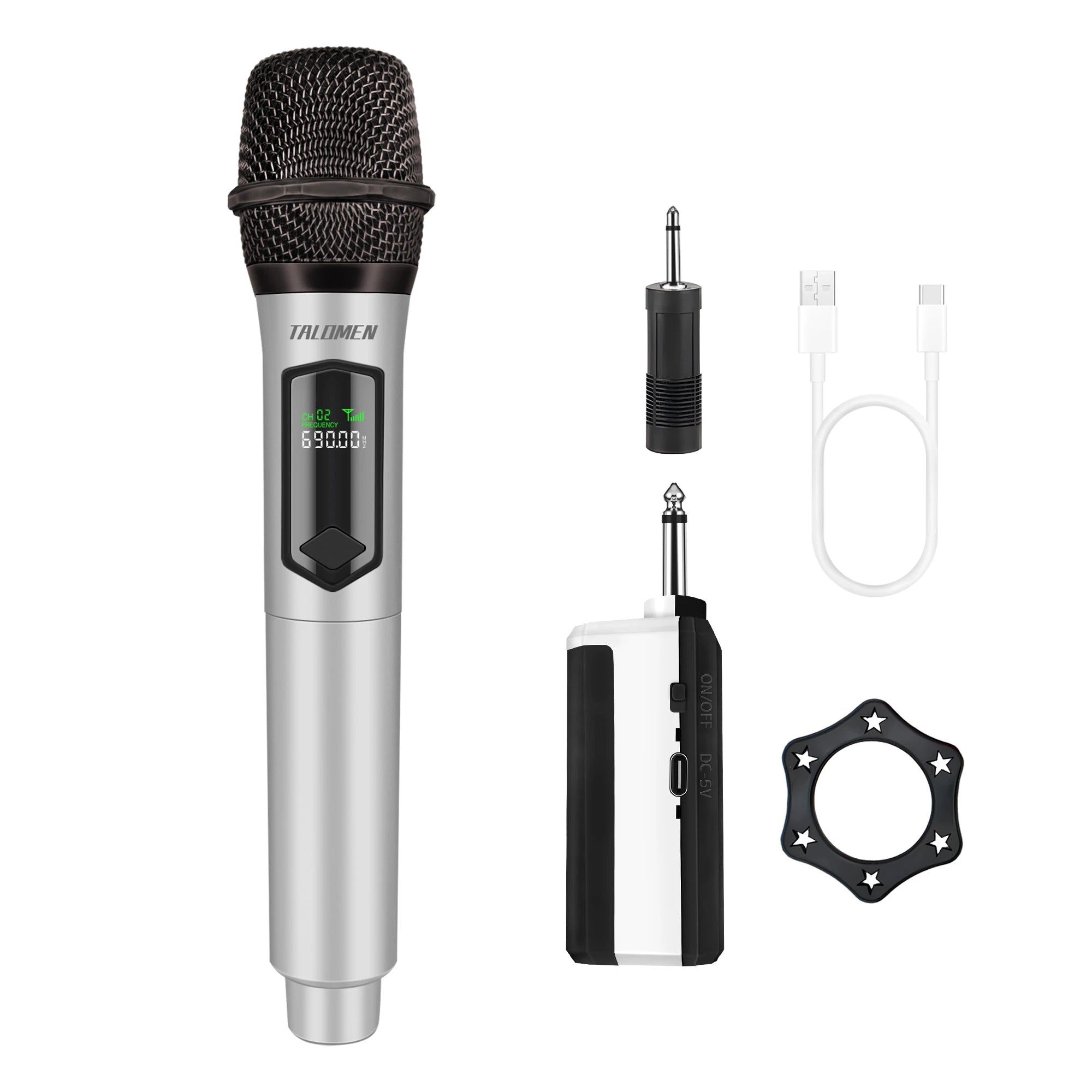 Talomen K60 | Microphone Dynamique à Main Sans Fil