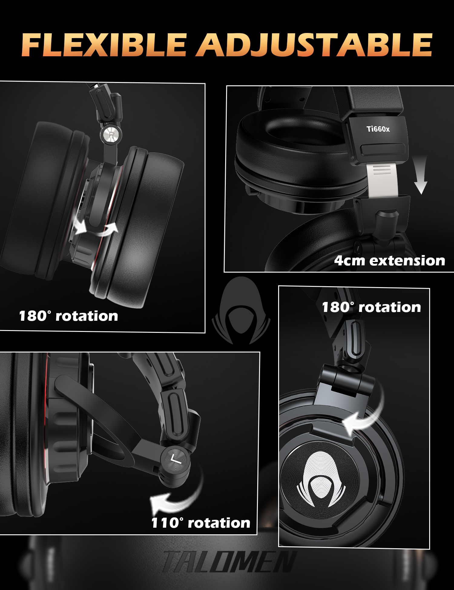 Talomen Ti660x | プロフェッショナルスタジオモニタリング有線ヘッドフォン