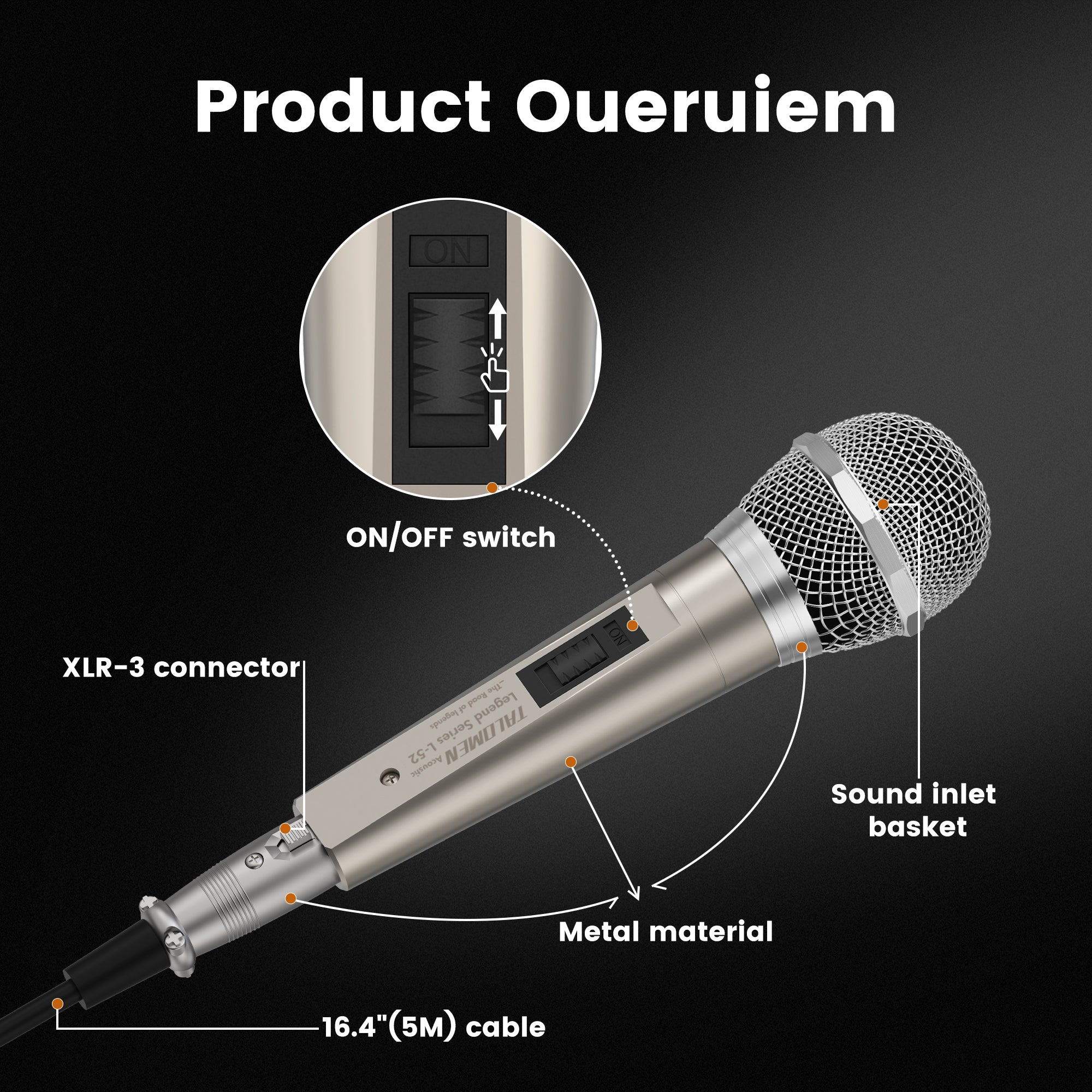 Talomen L52 Professional Vocal Microphone