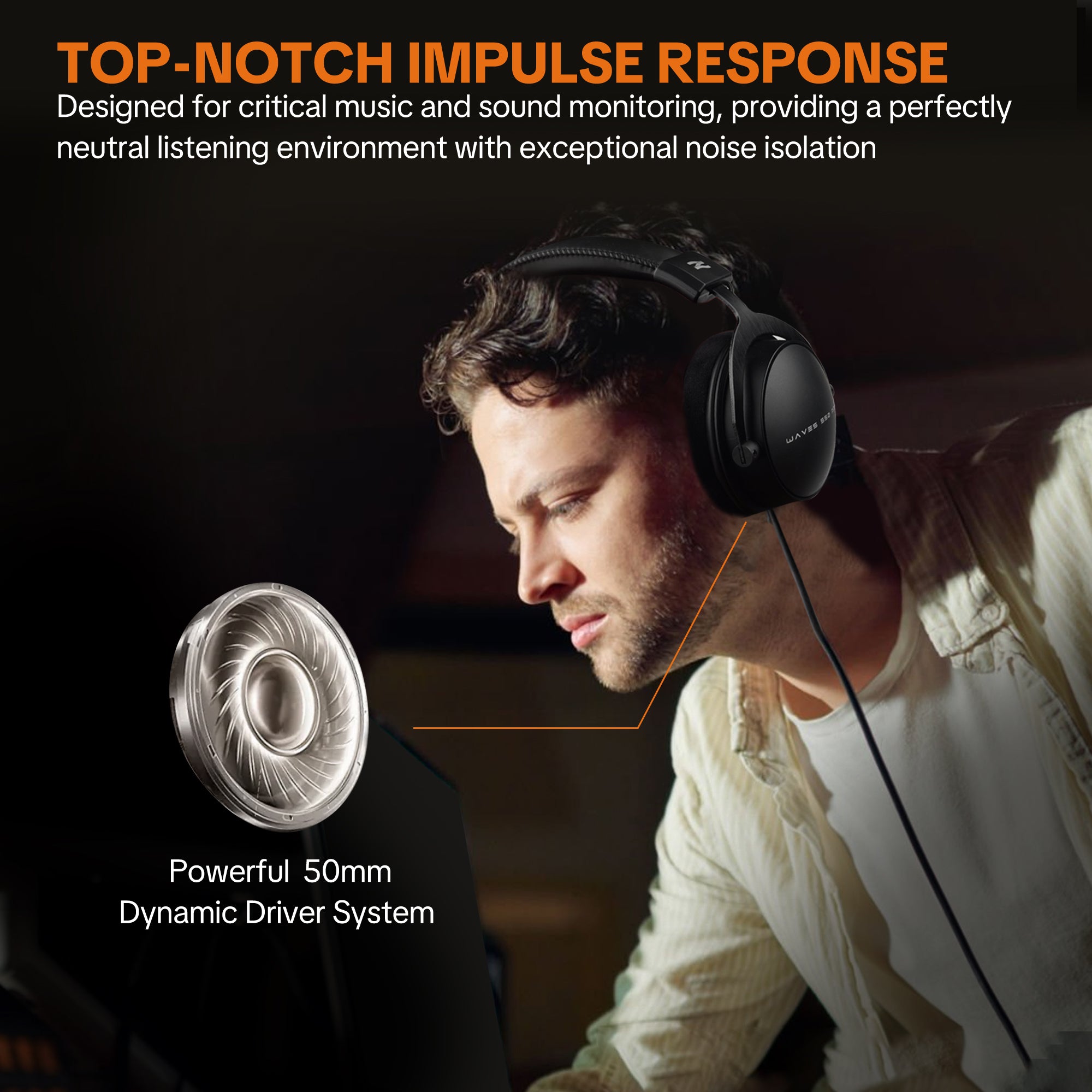 Talomen Ti660x | Auriculares con cable de monitorización de estudio profesional