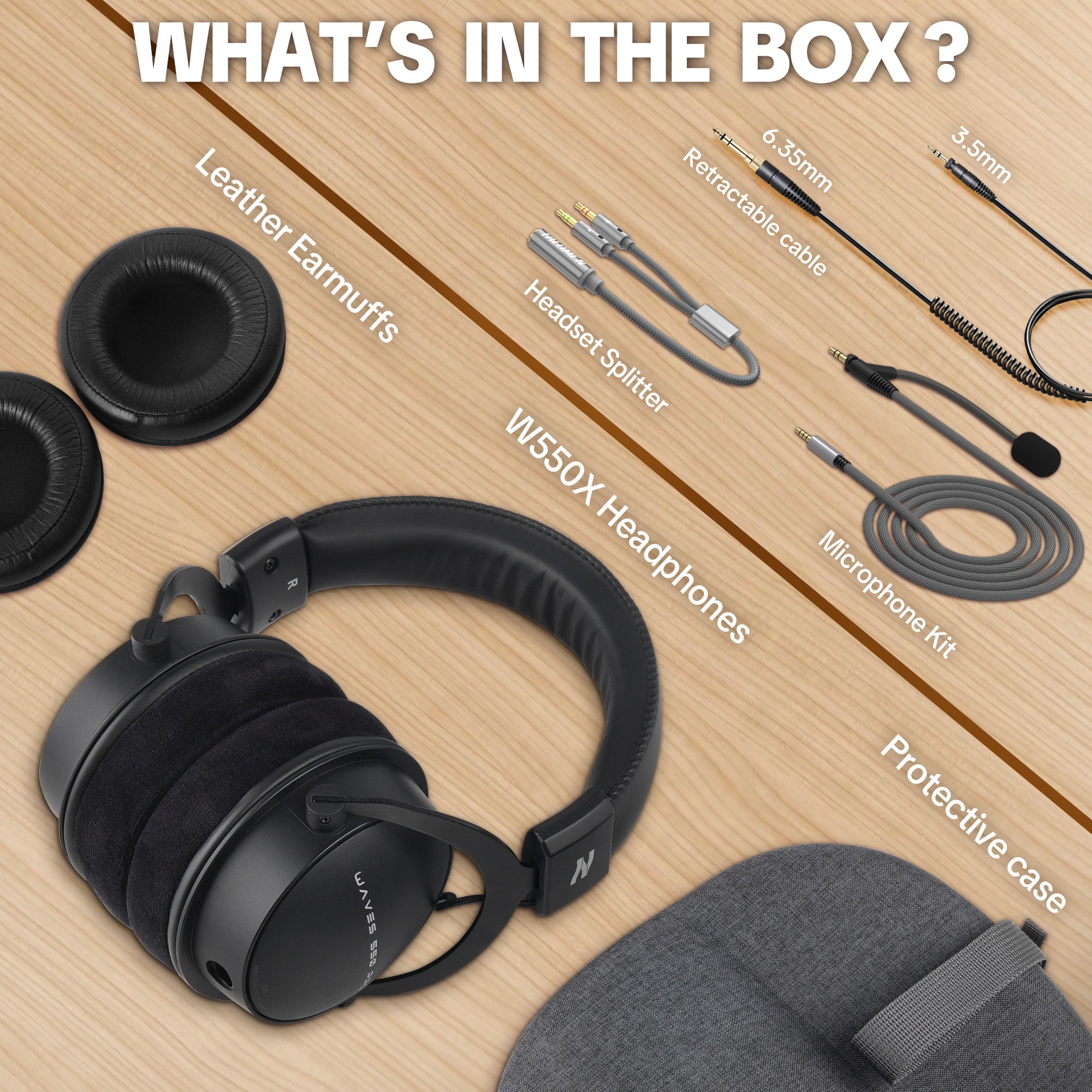 Talomen Ti660x | Auriculares con cable de monitorización de estudio profesional